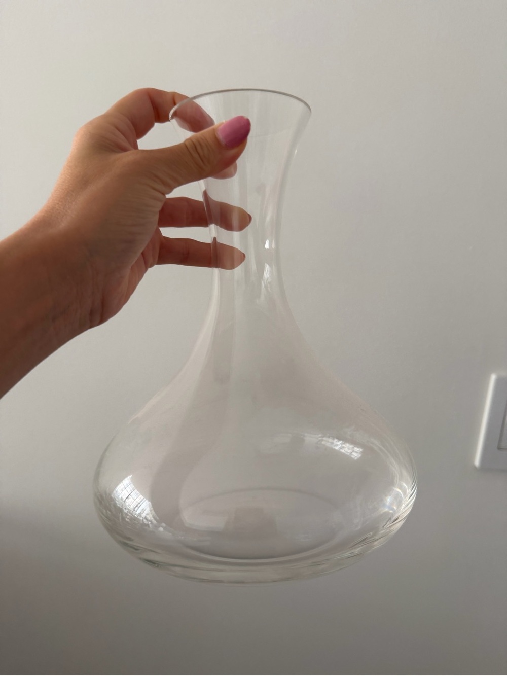 CB2 Clear Glass Decanter Vase